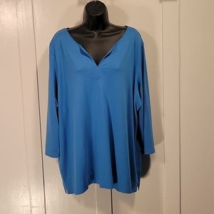 L.L. Bean 3X  Marine Blue Tunic